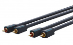 ClickTronic RCA-kabel, stereo Premiumkabel | 2x RCA plugg 2x RCA plugg | 1,0 m | OFC innerledare