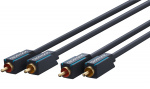 ClickTronic RCA-kabel, stereo Premiumkabel | 2x RCA plugg 2x RCA plugg | 1,0 m | OFC innerledare