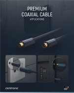 ClickTronic Koaxialkabel Premiumkabel | Koaxialkontakt Koaxialkoppling | 3,0 m | > 95 dB ClickTronic Koaxialkabel Premiumkabel | Koaxialkontakt Koaxialkoppling | 3,0 m | > 95 dB