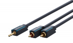 ClickTronic 3,5 mm AUX till RCA-adapterkabel, stereo Premiumkabel | 1x 3,5 mm jackkontakt 2x cinchkontakt | 3,0 m | OFC innerledare ClickTronic 3,5 mm AUX till RCA-adapterkabel, stereo Premiumkabel | 1x 3,5 mm jackkontakt 2x cinchkontakt | 3,0 m | OFC innerledare