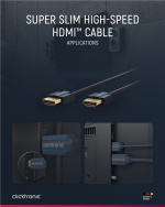 ClickTronic Ultra-Slim Höghastighets HDMI™-kabel med Ethernet Premiumkabel | 1x HDMI™-kontakt 1x HDMI™-kontakt | 0,5 m | UHD 4K @ 60 Hz
