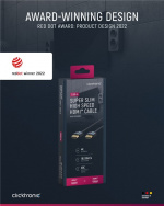 ClickTronic Ultra-Slim Höghastighets HDMI™-kabel med Ethernet Premiumkabel | 1x HDMI™-kontakt 1x HDMI™-kontakt | 0,5 m | UHD 4K @ 60 Hz