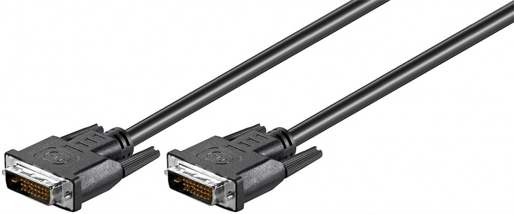Goobay DVI-D Full HD-kabel Dual Link, Nickel DVI-D-kontakt Dual Link (24 + 1 pin) > DVI-D-kontakt Dual Link (24 + 1 pin)