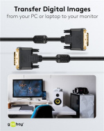 Goobay DVI-D Full HD kaapeli Dual Link, kullattu DVI-D liitin Dual Link (24+1 pin) > DVI-D liitin Dual Link (24+1 pin), 15 m