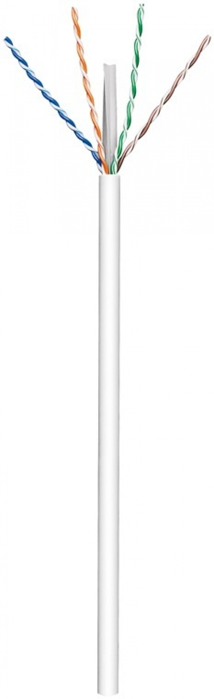 Goobay CAT 6 patchkabel, U/UTP, vit CCA kopparblandning för SOHO applikationer, AWG 23/1 (solid), PVC