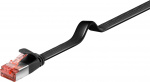 Goobay CAT 6 platt patchkabel, U/FTP, svart kopparledare (CU)