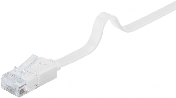 Goobay CAT 6 platt patchkabel, U/UTP, vit kopparledare (CU) Goobay CAT 6 platt patchkabel, U/UTP, vit kopparledare (CU)