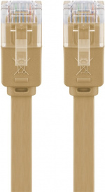 Goobay CAT 6 platt patchkabel, U/UTP, ljusbrun kopparledare (CU) Goobay CAT 6 platt patchkabel, U/UTP, ljusbrun kopparledare (CU)