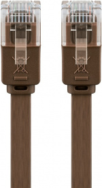 Goobay CAT 6 platt patchkabel, U/UTP, mörkbrun kopparledare (CU) Goobay CAT 6 platt patchkabel, U/UTP, mörkbrun kopparledare (CU)