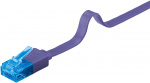 Goobay CAT 6A platt patchkabel, U/UTP, violett kopparledare (CU)