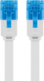 Goobay CAT 6A platt patchkabel, U/UTP, vit kopparledare (CU) Goobay CAT 6A platt patchkabel, U/UTP, vit kopparledare (CU)