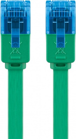 Goobay CAT 6A platt patchkabel, U/UTP, grön kopparledare (CU) Goobay CAT 6A platt patchkabel, U/UTP, grön kopparledare (CU)