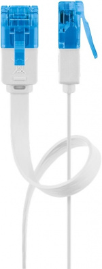 Goobay CAT 6A platt patchkabel, U/UTP, vit kopparledare (CU) Goobay CAT 6A platt patchkabel, U/UTP, vit kopparledare (CU)