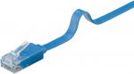 Goobay CAT 6 platt patchkabel, U/UTP, blå kopparledare (CU)