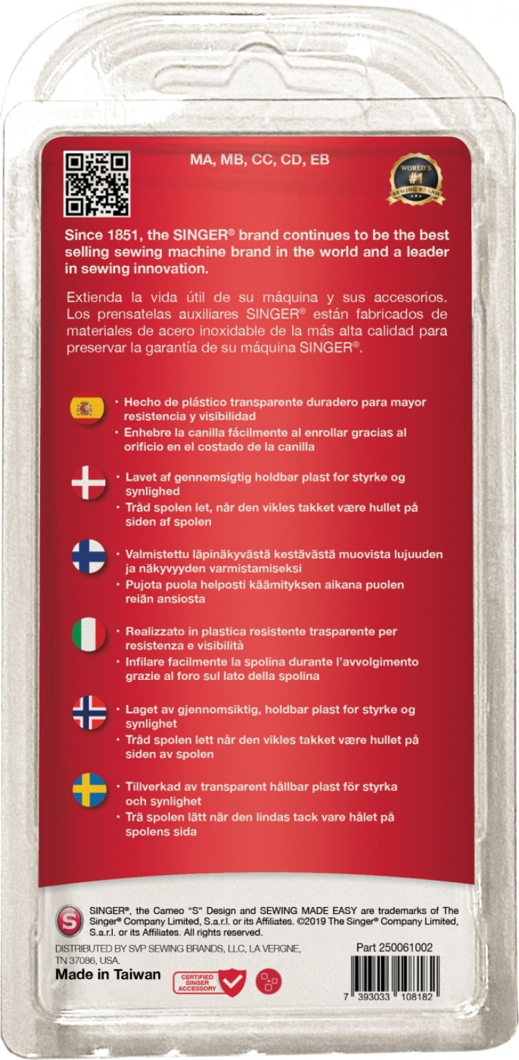 Singer Class 15 -puola, 10 kpl