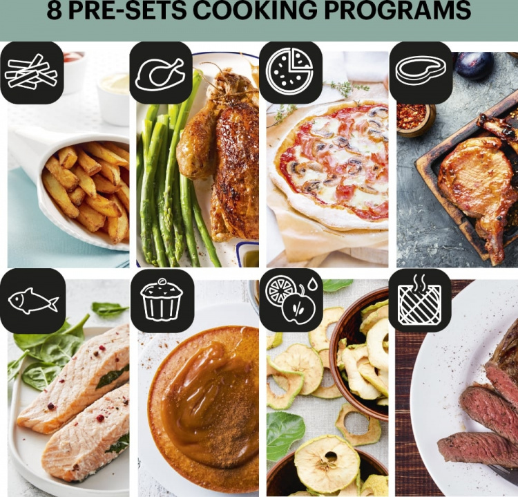 OBH Nordica Easy Fry Oven & Grill 9-in-1 -air fryer, 11 L