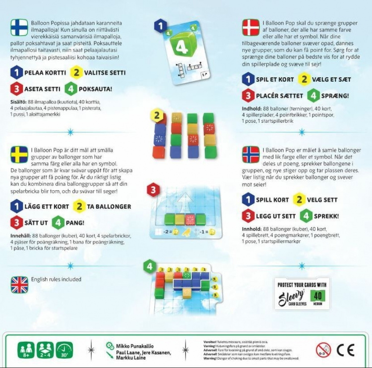Lautapelit.fi Balloon Pop - perhepeli Lautapelit.fi Balloon Pop - perhepeli