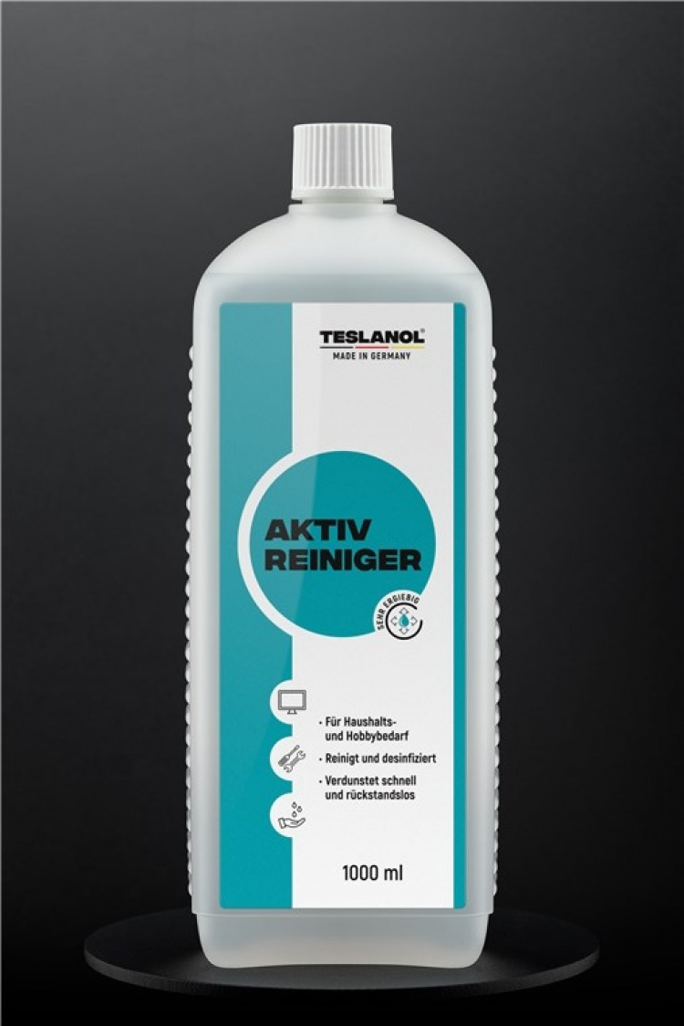 Teslanol Aktivt rengöringsmedel (isopropanol) rengör känsliga material skonsamt och tillförlitligt – 1000 ml