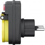 Goobay Adapteri pistorasiaan, jossa on kytkin, roiskevesisuojattu maadoitettu ulkopistorasia, 1 pistoke