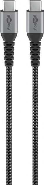 Goobay USB-C™ - USB-C™ tekstiilikaapeli metalliliittimillä 0,5 m tyylikäs ja erittäin kestävä liitäntäkaapeli laitteisiin, joissa on USB-C™-portti Goobay USB-C™ - USB-C™ tekstiilikaapeli metalliliittimillä 0,5 m tyylikäs ja erittäin kestävä liitäntäkaapeli laitteisiin, joissa on USB-C™-portti