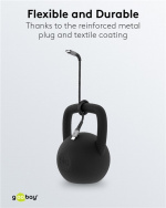 Goobay USB-C™-till-USB-C™-textilkabel med metallkontakter 1 m elegant och extra robust anslutningskabel för enheter med USB-C™-port