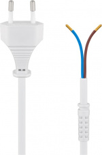 Goobay Kabel med euro-kontakt för montering, 1,5 m, vit Euro-kontakt (typ C, CEE 7/16) > lösa kabeländar Goobay Kabel med euro-kontakt för montering, 1,5 m, vit Euro-kontakt (typ C, CEE 7/16) > lösa kabeländar
