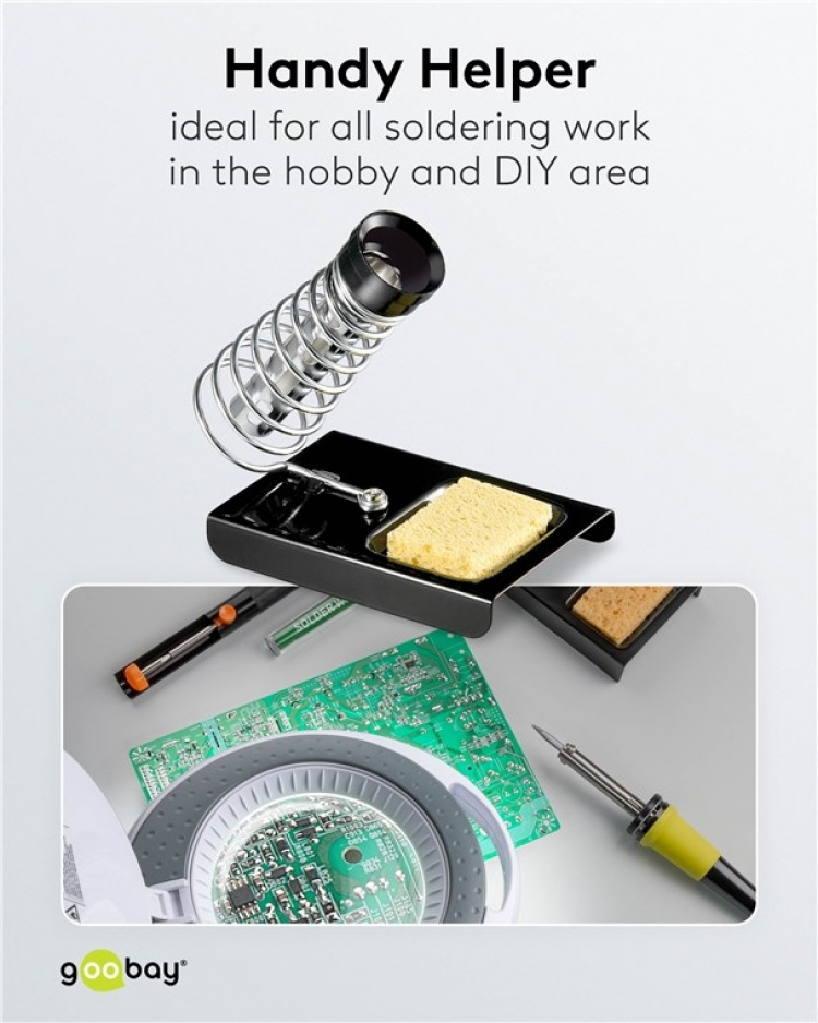 Goobay Lödkolvsställ för många modeller av lödkolvar Goobay Lödkolvsställ för många modeller av lödkolvar