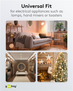 Goobay Kaapeli, jossa on europistoke asennusta varten, 1,5 m, harmaa europistoke (tyyppi C, CEE 7/16) > irtonaiset kaapelinpäädyt Goobay Kaapeli, jossa on europistoke asennusta varten, 1,5 m, harmaa europistoke (tyyppi C, CEE 7/16) > irtonaiset kaapelinpäädyt