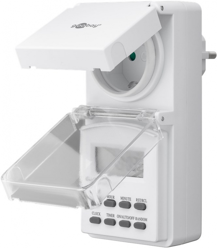 Goobay Set med 2, digital timer IP44 Lättanvänd digital timer Goobay Set med 2, digital timer IP44 Lättanvänd digital timer