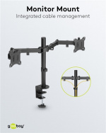Goobay Dual Monitor Mount Flex 17-32 tuuman (43-81 cm) näytöille tarkoitettu joustava kiinnike