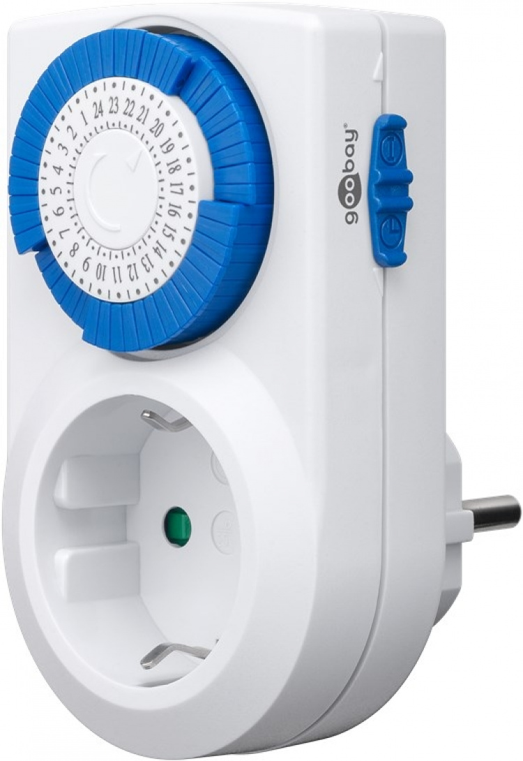 Goobay Analog timer lättmanövrerad mekanisk timer för eluttaget Goobay Analog timer lättmanövrerad mekanisk timer för eluttaget