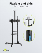 Goobay TV-presentationsstativ Pro (storlek L) för TV-apparater och monitorer mellan 37 och 70 tum (94-178 cm) upp till 50 kg, vinklingsbar Goobay TV-presentationsstativ Pro (storlek L) för TV-apparater och monitorer mellan 37 och 70 tum (94-178 cm) upp till 50 kg, vinklingsbar