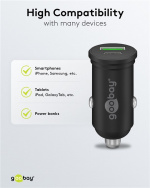 Goobay Dubbel USB-billadare USB-C™ PD (Power Delivery) (45 W) 45 W (12/24 V), lämplig för enheter med USB-C™ (Power Delivery), t.ex. iPhone 12 Goobay Dubbel USB-billadare USB-C™ PD (Power Delivery) (45 W) 45 W (12/24 V), lämplig för enheter med USB-C™ (Power Delivery), t.ex. iPhone 12