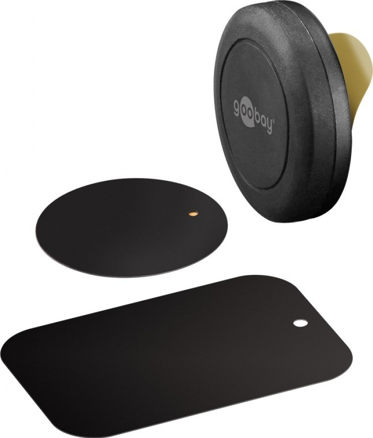 Goobay Universell magnetisk hållare, självhäftande För snabb och säker fastsättning av smartphones i bilen eller i hushållet Goobay Universell magnetisk hållare, självhäftande För snabb och säker fastsättning av smartphones i bilen eller i hushållet