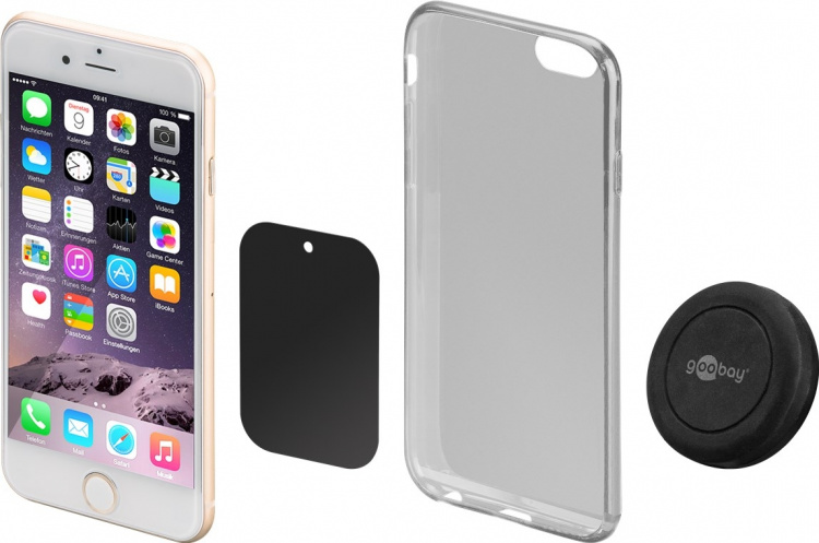 Goobay Universell magnetisk hållare, självhäftande För snabb och säker fastsättning av smartphones i bilen eller i hushållet Goobay Universell magnetisk hållare, självhäftande För snabb och säker fastsättning av smartphones i bilen eller i hushållet