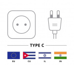 Goobay Förlängningskabel Europlug, 2 m, svart Europlug (typ C, CEE 7/16) > Europeiskt uttag