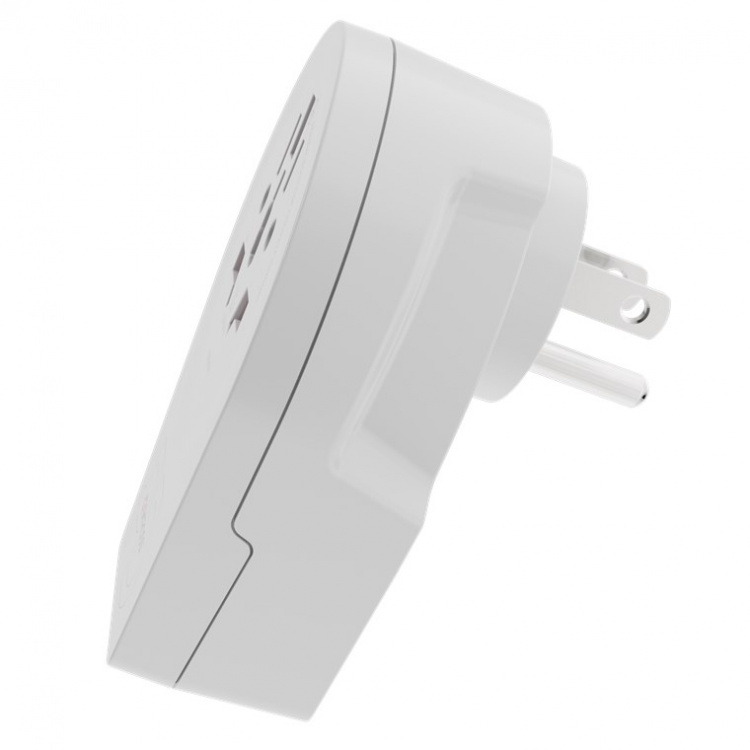 SKROSS World Adapter - World to USA USB-C™ PD för alla jordade och ojordade enheter (2- och 3-poliga), med integrerad, ultrasnabb USB-C™-laddare (Power Delivery)