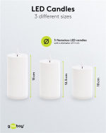 Goobay Set med 3 LED-ljus  Goobay Set med 3 LED-ljus