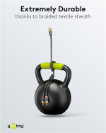 Goobay RCA-splitterkabel, 2 m, Sharkskin Grey Cinch kontakten (woofer, Center) > 2x Cinch kontakten (woofer)