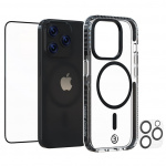 Impact Zero mobilskal 3in1-set kompatibel med Apple iPhone 15 Pro Max, transparent
