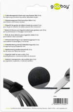 Goobay Kabelhantering kardborrebandrulle (1 m) för att ordna och fästa, kan kortas