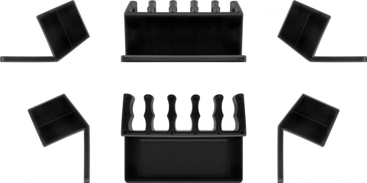 Goobay Kaapelinhallinta 5 syvennystä, musta 2-pack järjestämiseen ja kiinnittämiseen, irrotettava Goobay Kaapelinhallinta 5 syvennystä, musta 2-pack järjestämiseen ja kiinnittämiseen, irrotettava