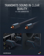 ClickTronic Cinch-kaapeli, mono Premium-kaapeli | 1x Cinch-pistoke 1x Cinch-pistoke | 0,5 m | OFC-sisäjohdin | OFC-sisäjohdin