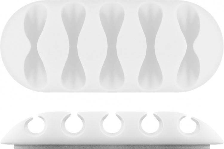 Goobay Kabelhanteringssats, vit 5-pack för att ordna och fästa, avtagbar Goobay Kabelhanteringssats, vit 5-pack för att ordna och fästa, avtagbar
