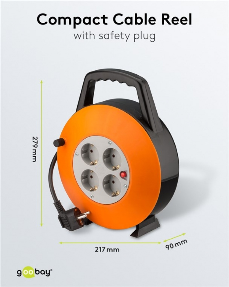 Goobay Kabeltrumma 15 m Praktiskt och lämpligt för inomhusbruk Goobay Kabeltrumma 15 m Praktiskt och lämpligt för inomhusbruk