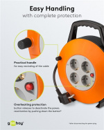 Goobay Kabeltrumma 15 m Praktiskt och lämpligt för inomhusbruk Goobay Kabeltrumma 15 m Praktiskt och lämpligt för inomhusbruk