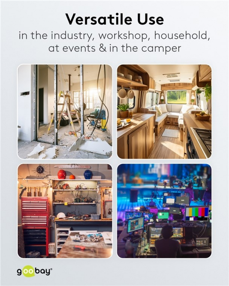 Goobay Kabeltrumma 15 m Praktiskt och lämpligt för inomhusbruk Goobay Kabeltrumma 15 m Praktiskt och lämpligt för inomhusbruk