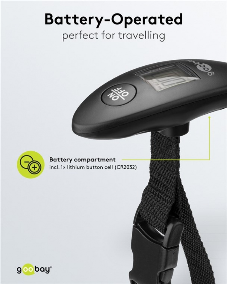 Goobay Digitaalinen matkatavaravaaka jopa 40 kg:n painolle Goobay Digitaalinen matkatavaravaaka jopa 40 kg:n painolle