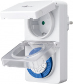 Goobay Analog timer IP44 Lättmanövrerad mekanisk timer för eluttaget