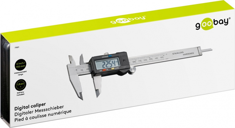 Goobay Digitalt skjutmått 150 mm / 6 tum för mätningar från 0 mm - 150 mm Goobay Digitalt skjutmått 150 mm / 6 tum för mätningar från 0 mm - 150 mm